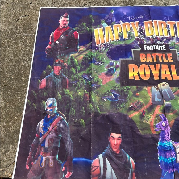 Fortnite Battle Royale Happy birthday background, 4 ft x 3 ft, & 5 x 7 - Picture 2 of 7